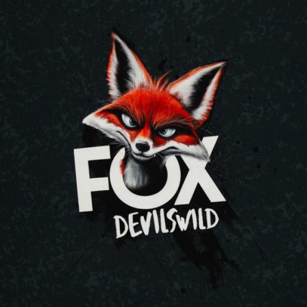 French Terry Panel ca. 85 cm Fox Devilswild by Thorsten Berger von Swafing